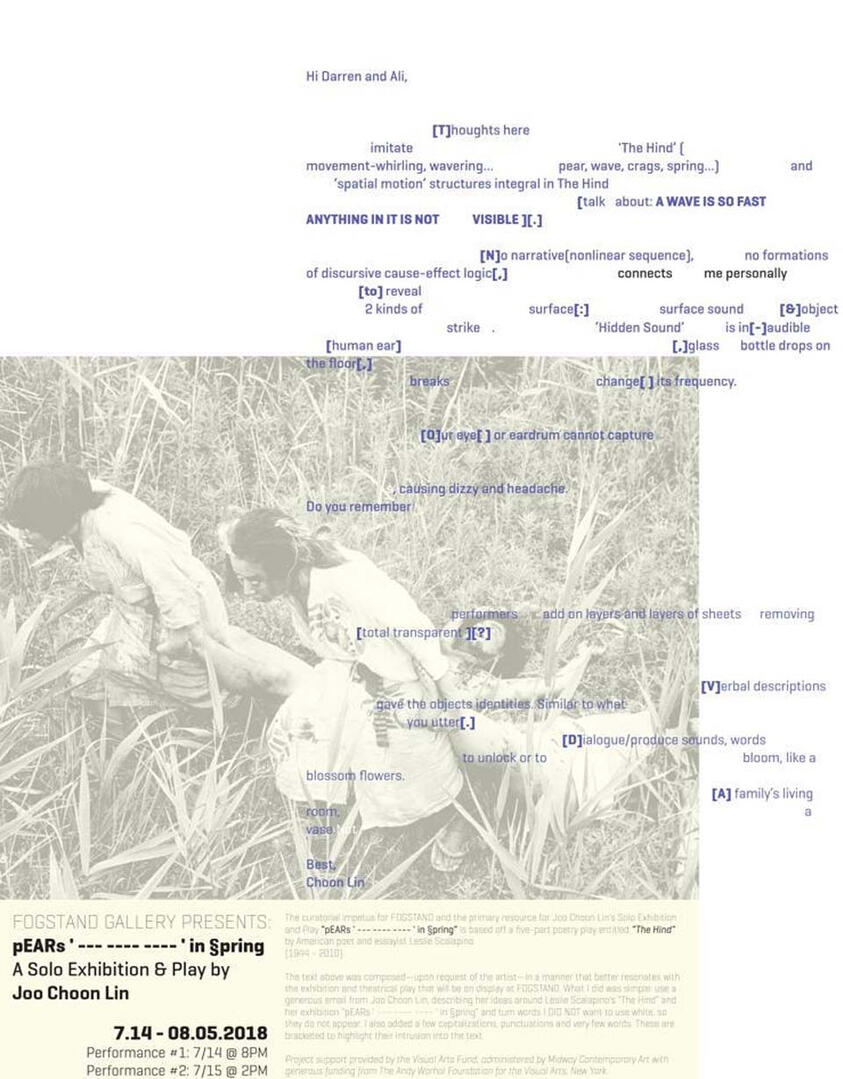 Poster of pEARs ‘ — —- —- ‘ in §pring, FOGSTAND gallery, Minnesota USA
