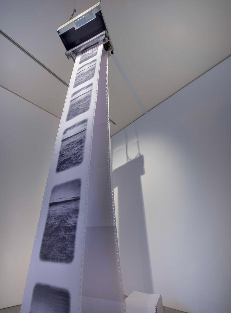 Multi-Tiered Falls, dot matrix printer, Resolution of Reality at Third Floor Hermès, Singapore, 2012