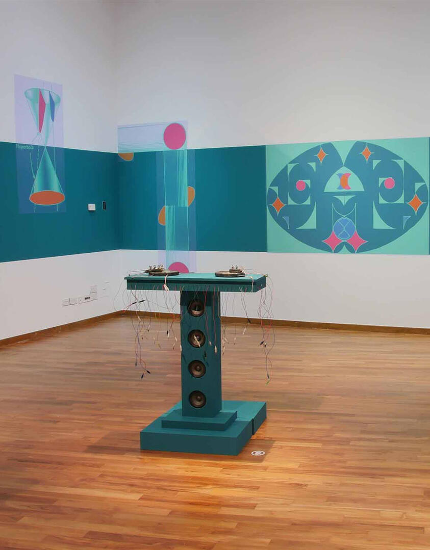 Sound Disc Objects, Intestinology 04: The Cold Purity of Mathematic Love/Trust Equations, Installation View, ADM gallery, NTU Singapore